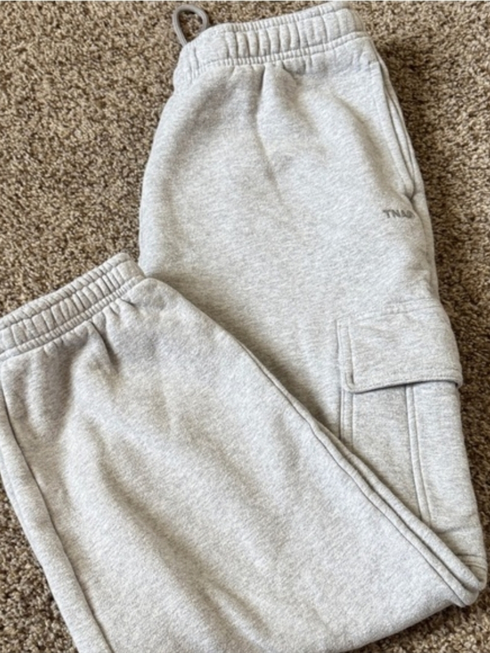 Aritzia TNA Sweatfleece Pants Joggers S Cargo Gray